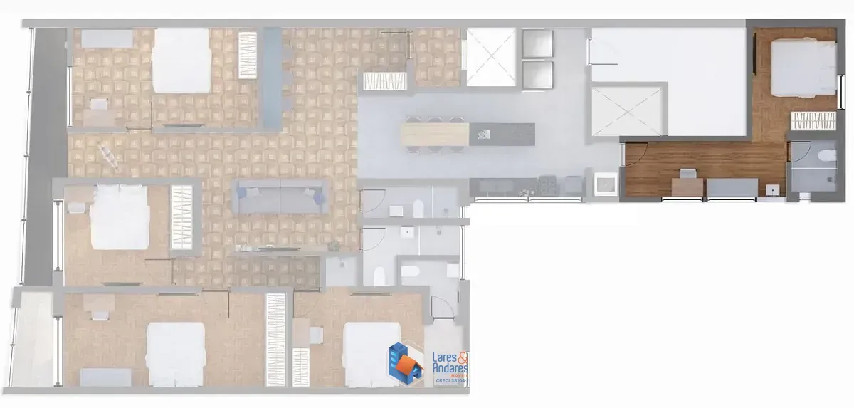 Imagem Apartamento para venda em Consolação com 5 quartos, sendo 2 suítes, 200m²