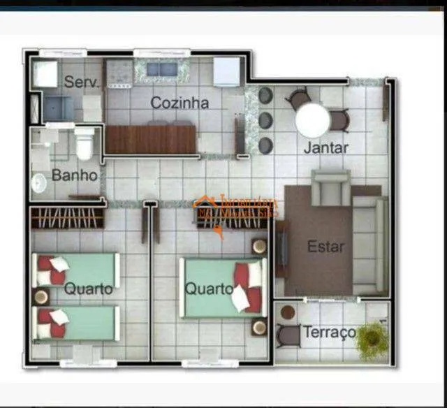 Imagem Apartamento com 2 dormitórios para compra no Condominio Vila Nova Bonsucesso , 50 m² por R$ 457.000 - Vila Nova Bonsucesso - Guarulhos/SP