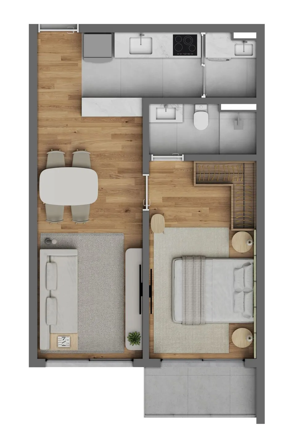 Imagem Apartamento à venda em Canela, Centro , com 1 quarto, 50.76m2