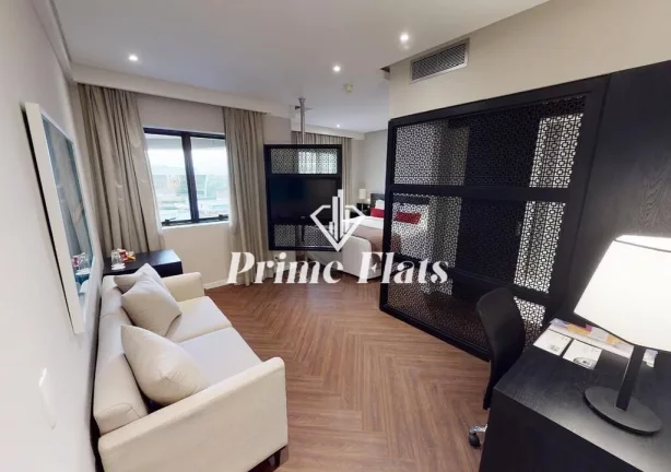 Imagem Flat disponível para venda no Estanplaza Funchal Faria Lima, com 28m², 1 dormitório e 1 vaga de garagem