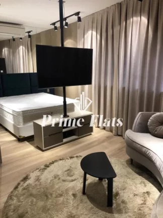 Imagem Flat disponível para locação no Cyrela by Pininfarina no Itaim Bibi, com 49m², 1 dormitório e 1 vaga