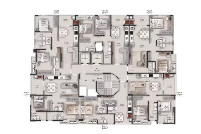 Imagem Elifaz Residence - Apartamento à venda no bairro Morretes - Itapema/SC