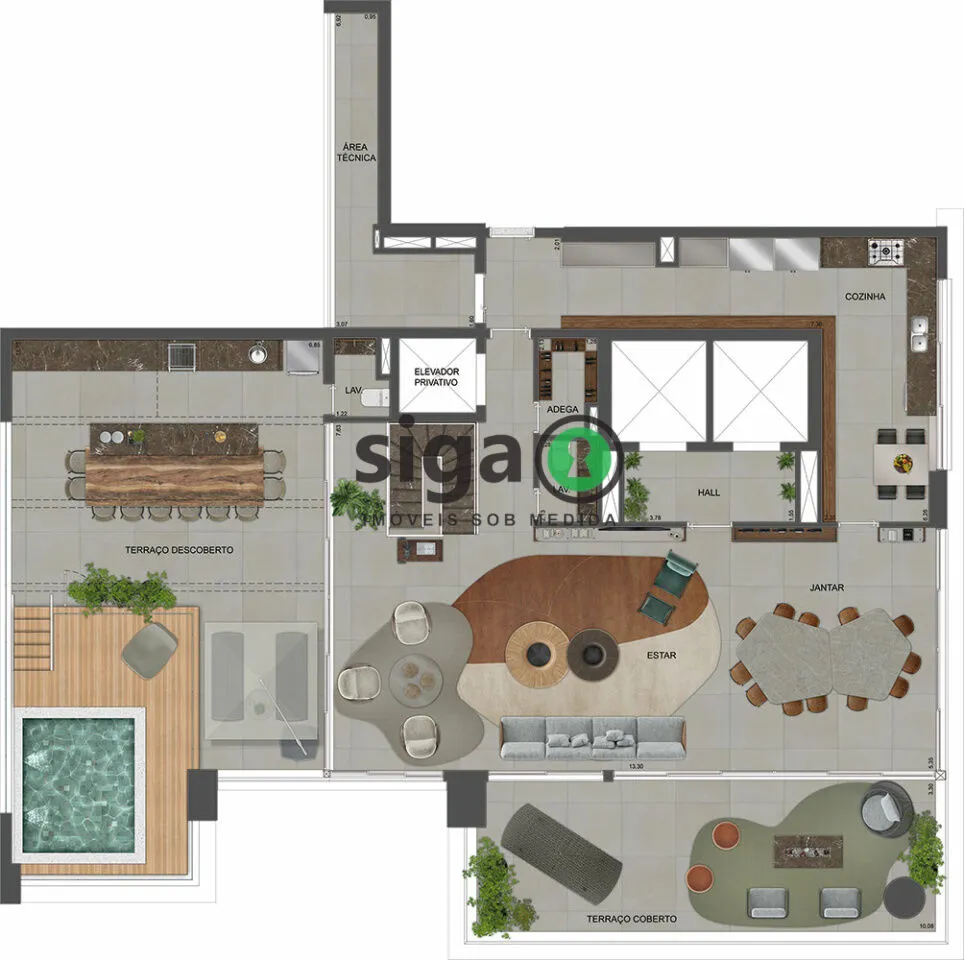Imagem Apartamento Duplex 571 m² Alto Padrão com 3 Suítes e 6 Vagas vizinho do Ibirapuera