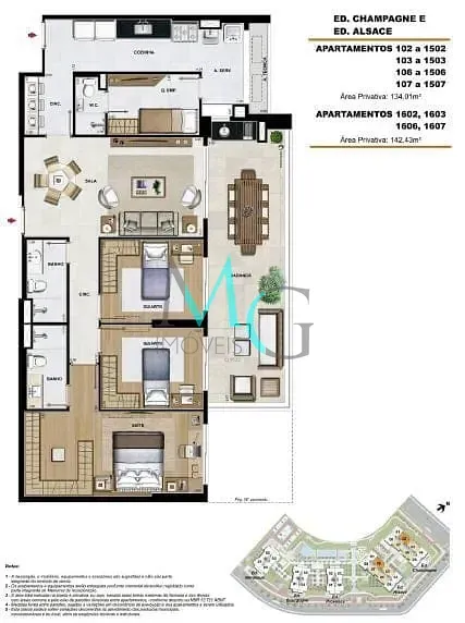 Imagem Cobertura Duplex à venda 3 Quartos 3 Suites 3 Vagas 280.85M² Barra da Tijuca Rio de Janeiro - RJ | Ilha Pura Saint Michel