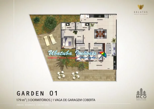 Foto do imóvel Apartamento garden com 179 m² entrega Outubro 2025