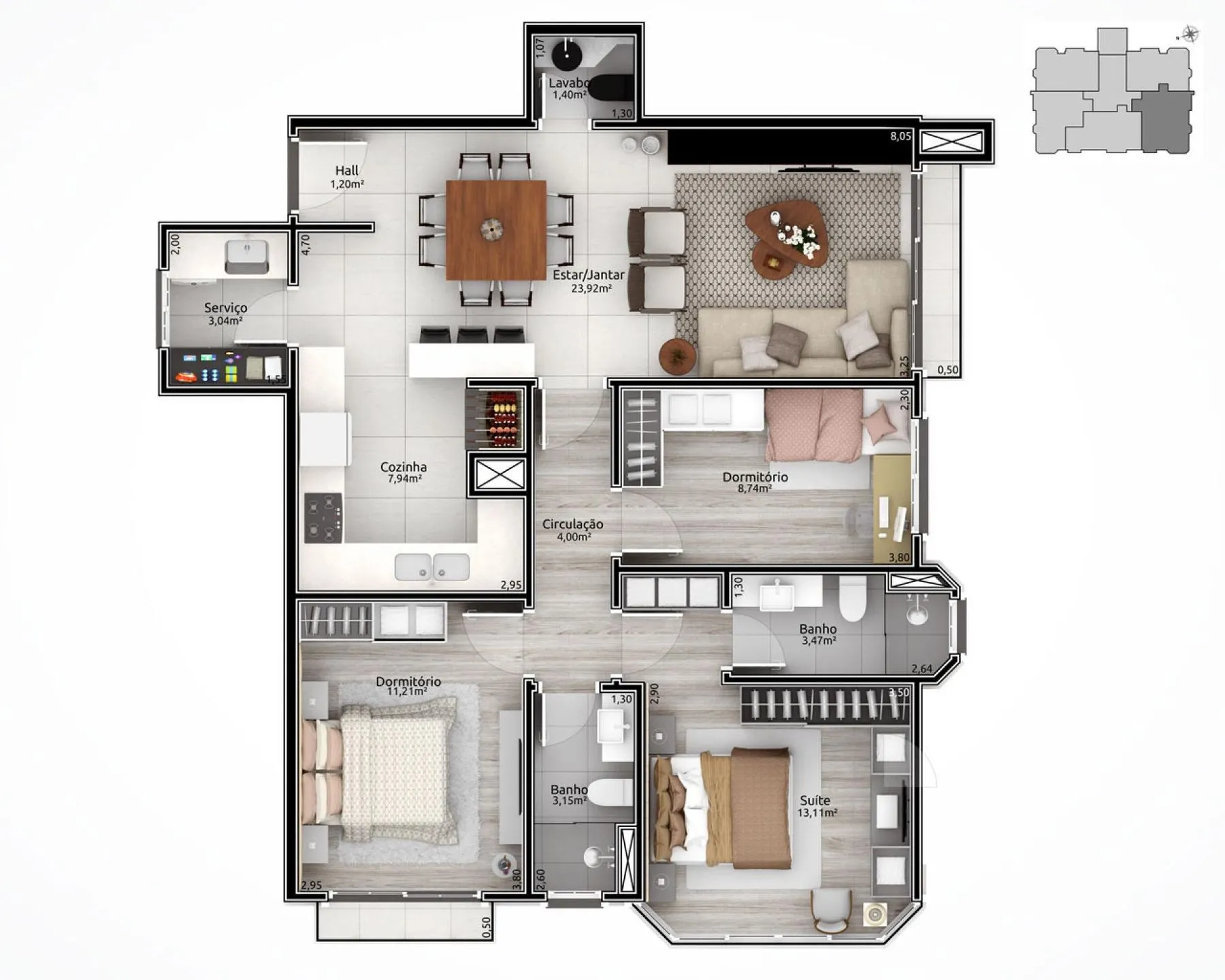 Imagem Apartamento à venda em Gramado, Planalto, com 3 quartos, 96.07m2
