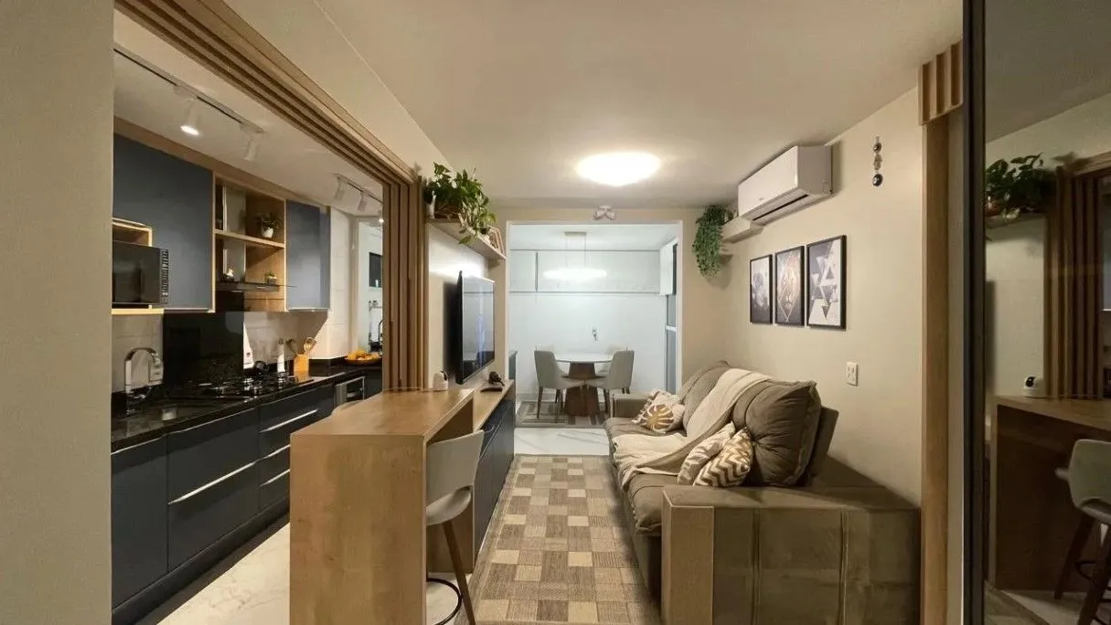 Apartamento com 02 quartos e 01 vaga fixa no Bairro Morro Santana