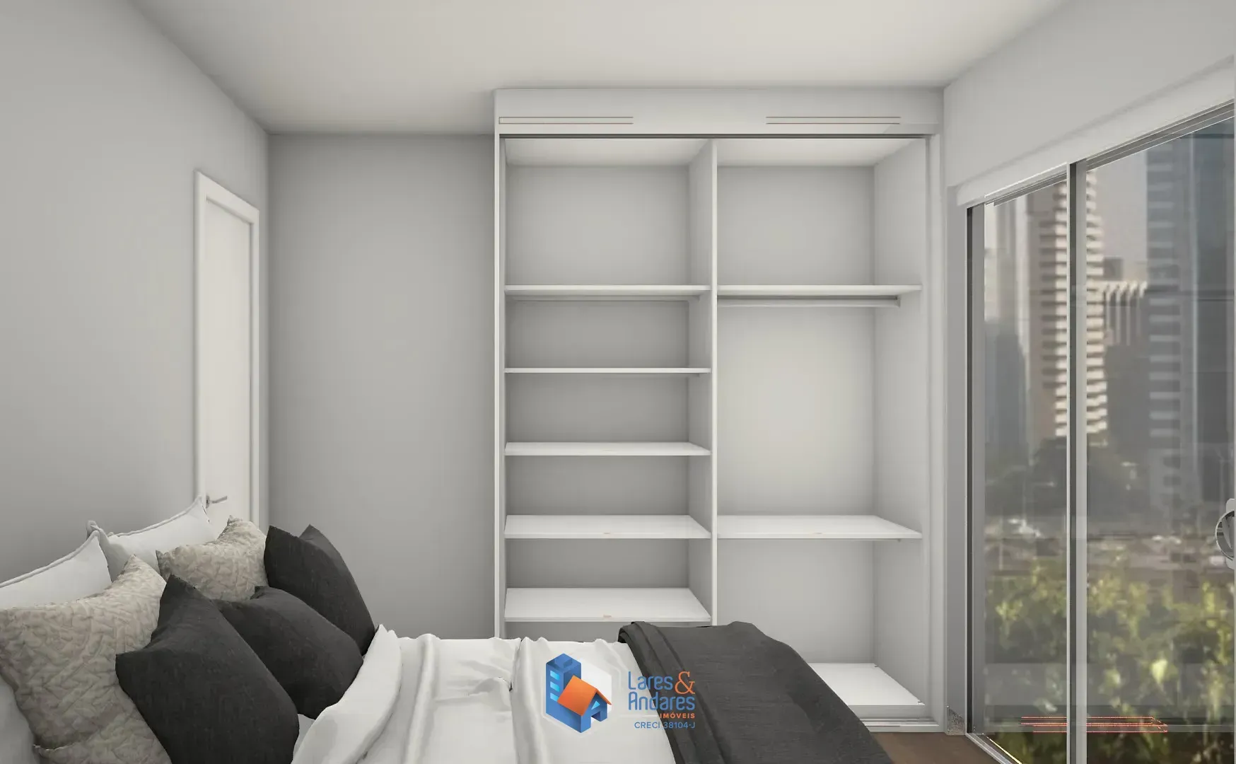 Imagem APTO À VENDA COM 43 M², 1 DORM, ARMÁRIOS PLANEJADOS, SACADA, COZINHA AMERICANA COM COOKTOP E 1 VG - JARDIM PAULISTA - SP.