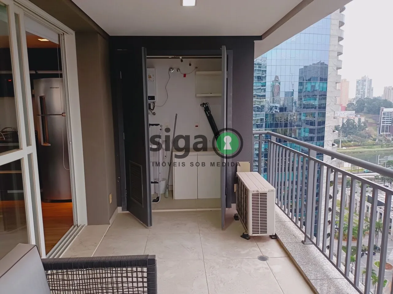 Imagem Apartamento Mobiliado com 1 quarto, 2 banheiros e 1 vaga para alugar no Brooklin