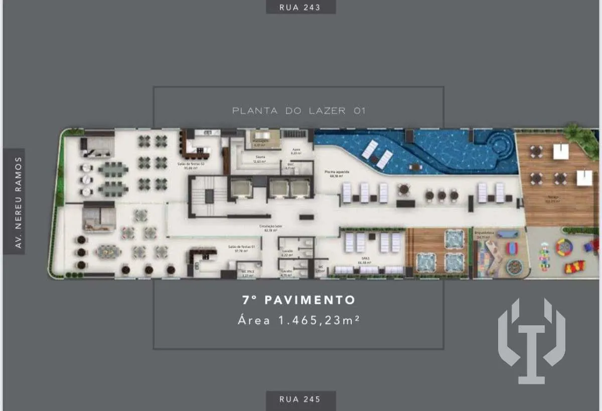 Imagem Apartamento Quadra Mar 4 Suítes com Lazer Completo em Meia Praia Itapema