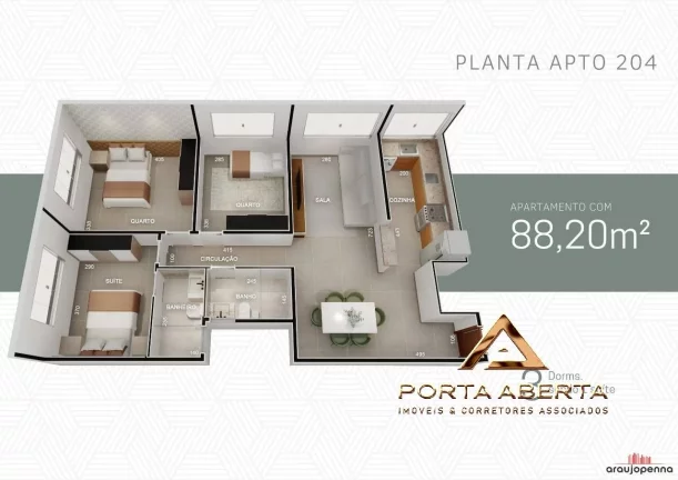 Imagem Apto de 2 Quartos, sendo 1 Suite - COD 918