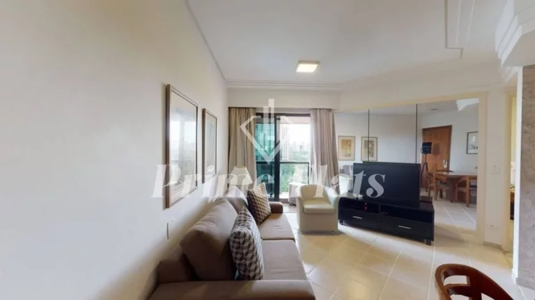 Foto do imóvel Flat disponível para locação no Golden Tower Residence, com 43,55m², 1 dormitório e 1 vaga em Avenida Nove de Julho