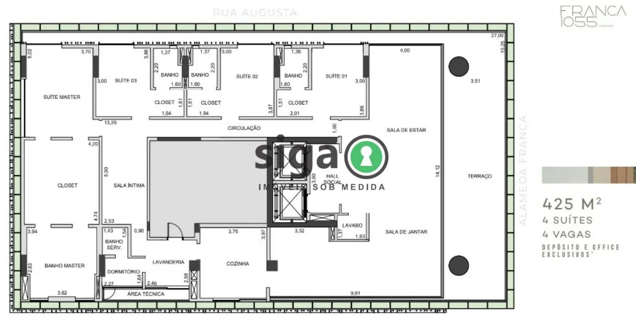 Imagem Apartamento para venda no Jardins 04 suítes, São Paulo - SP