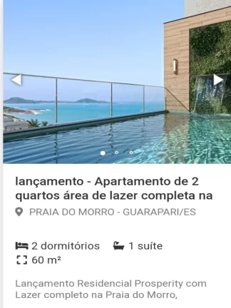 Imagem LANÇAMENTO DE APARTAMENTO COM 02 QUARTOS E 1 SUÍTE PRAIA DO MORRO