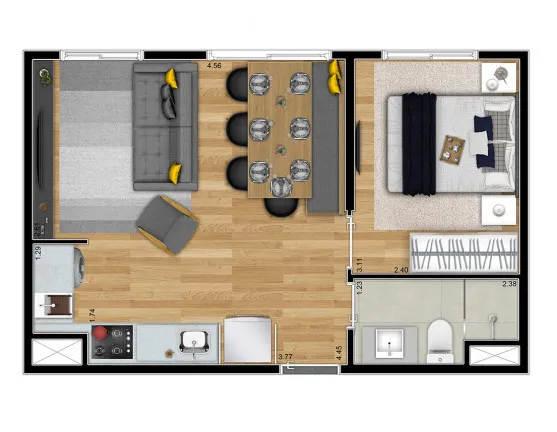 Imagem Apartamento com 2 Quartos à Venda, 33 m²em Vila Palmeiras - São Paulo