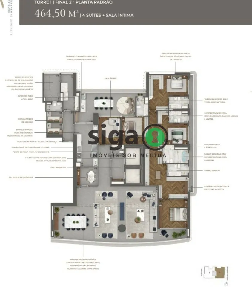 Imagem Apartamento para venda no Jardim Guedala 04 suítes, São Paulo - SP