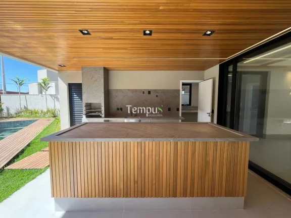 Imagem Jardins Bolonha - Sobrado à venda no Jardins Bolonha - Senador Canedo/GO, com 314m², possui 4 suítes, piscina aquecida, churrasqueira