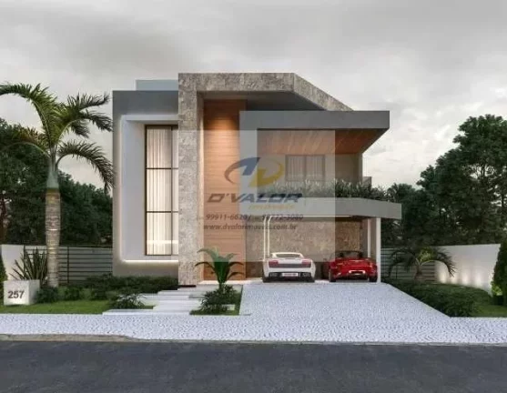 Imagem Vendo Casa em Condomínio Fechado, com 295 m², 4 suítes (1 master) + DCE e 4 vagas