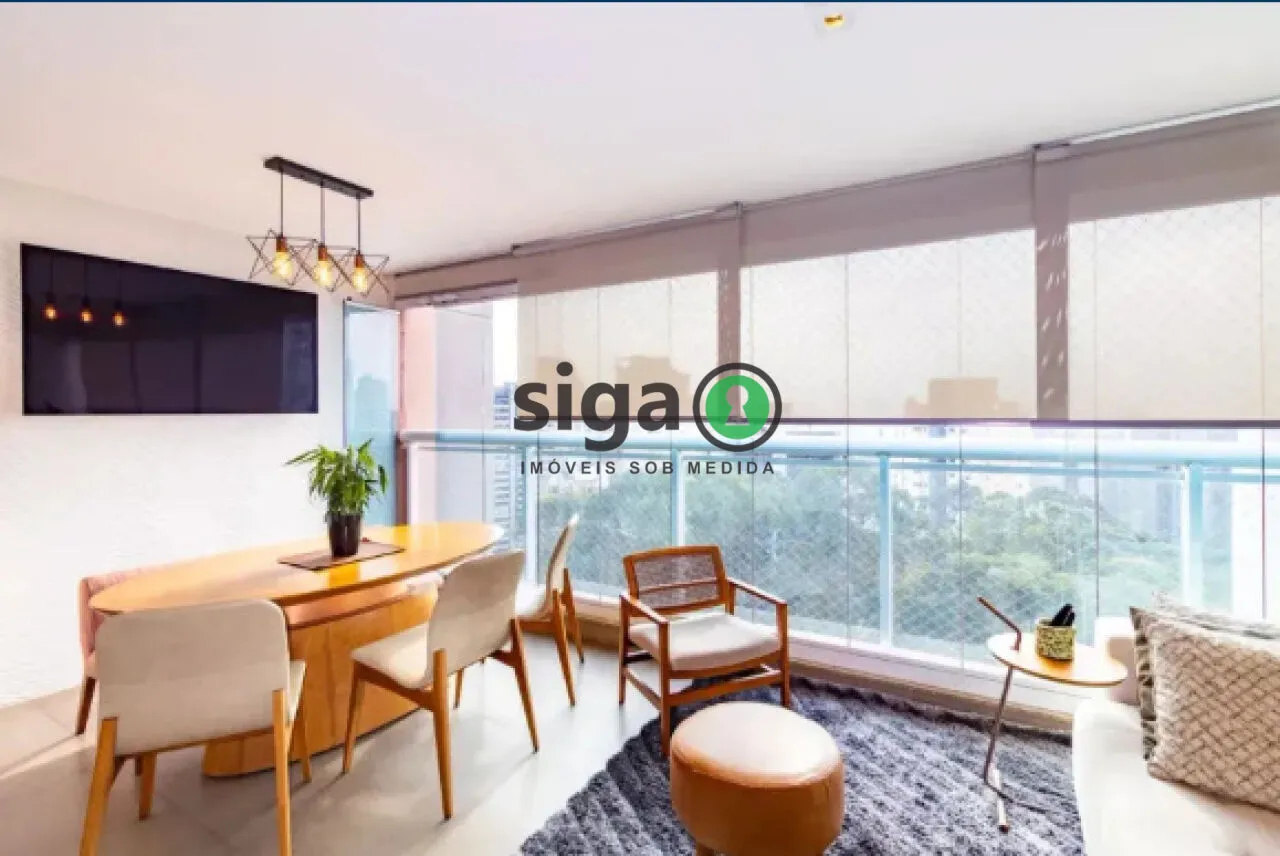 Imagem Apartamento à venda e locação, MOBILIADO, com 184m², 3 quartos e 3 vagas no Morumbi