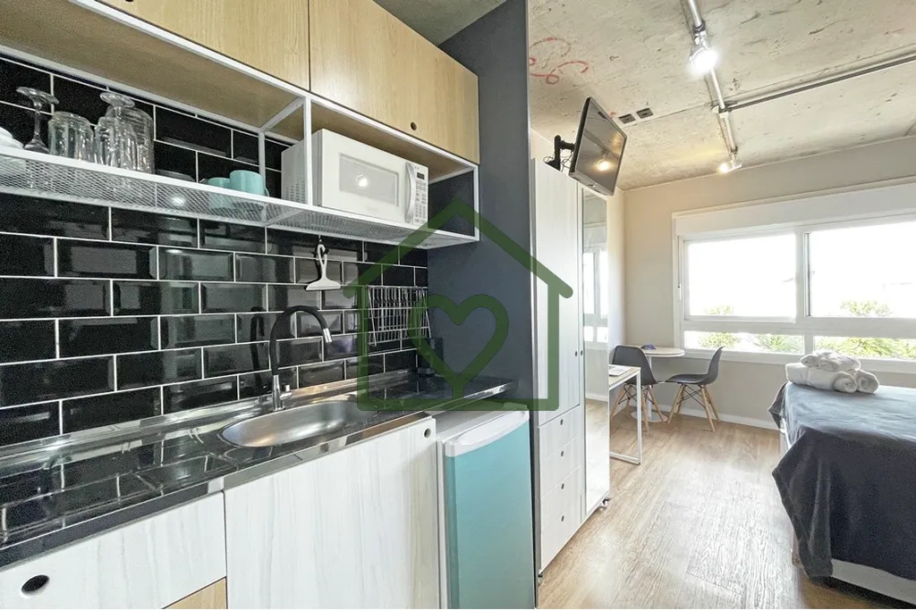 Imagem Apartamento Stúdio , Andar Alto com vista e sol, mobiliado lindamente decorado e equipado, pronto p...