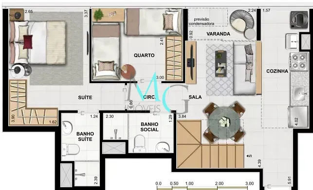 Imagem Apartamento à venda 3 Quartos 1 Suite 1 Vaga 65.03M² Barra da Tijuca Rio de Janeiro - RJ