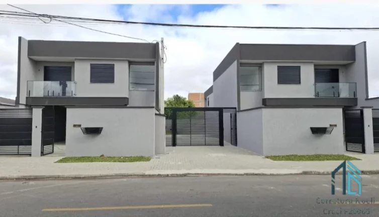 Imagem Sobrado novo a venda, 03 quartos c/suíte, churrasqueira, 03 vagas, em Pinhais - PR