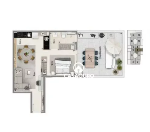 Imagem Apartamento com 1 quarto à venda, 69 m² - Santo Agostinho - Belo Horizonte/MG