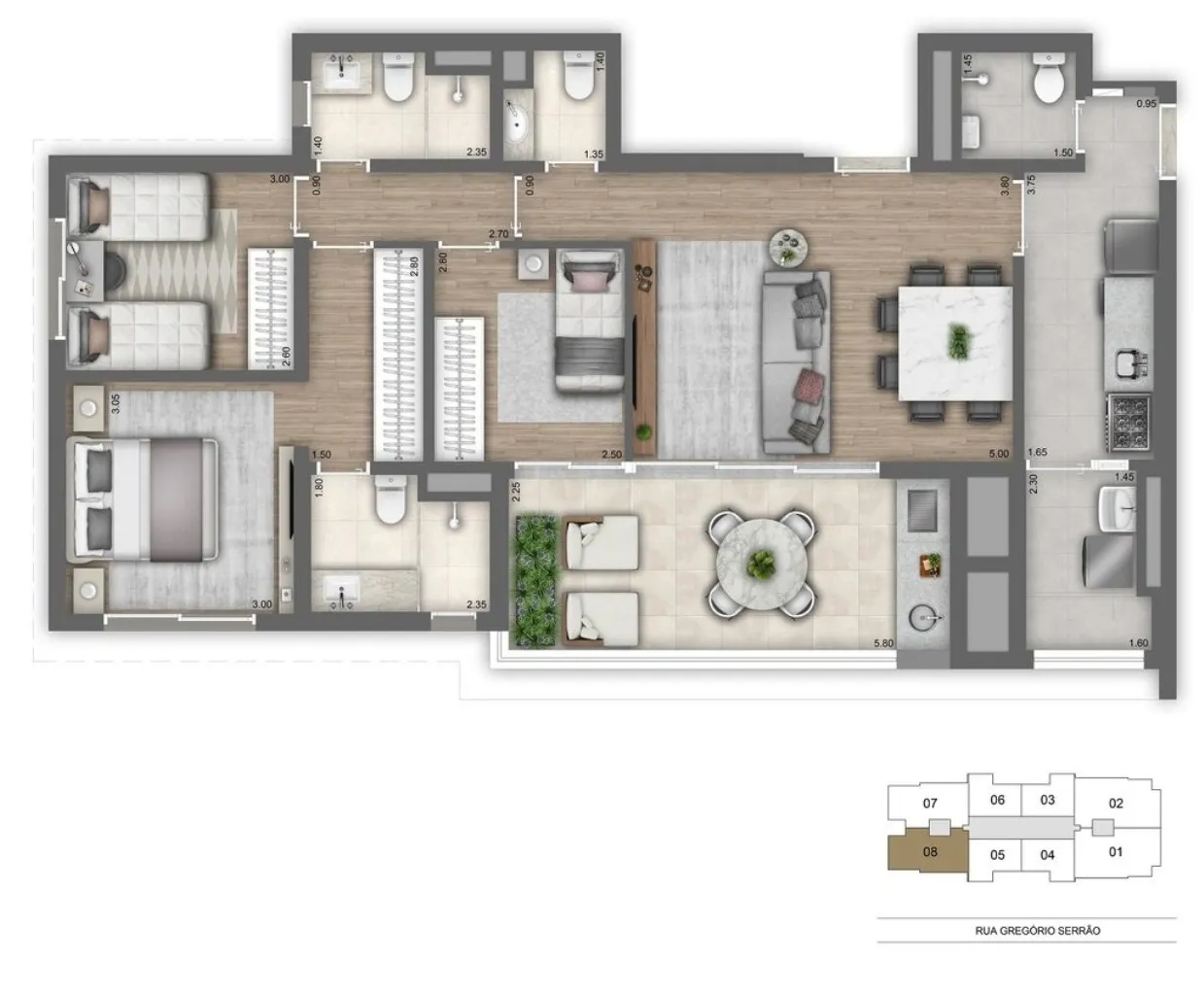 Imagem Apartamento à venda em São Paulo-SP, Vila Mariana. 2 quartos, 1 suite, 2 banheiros, 1 vaga - 65,00 m². Condomínio Atmosfera Vila Mariana.