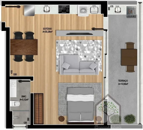 Imagem Studio com excelente localização no Centro de Florianópolis