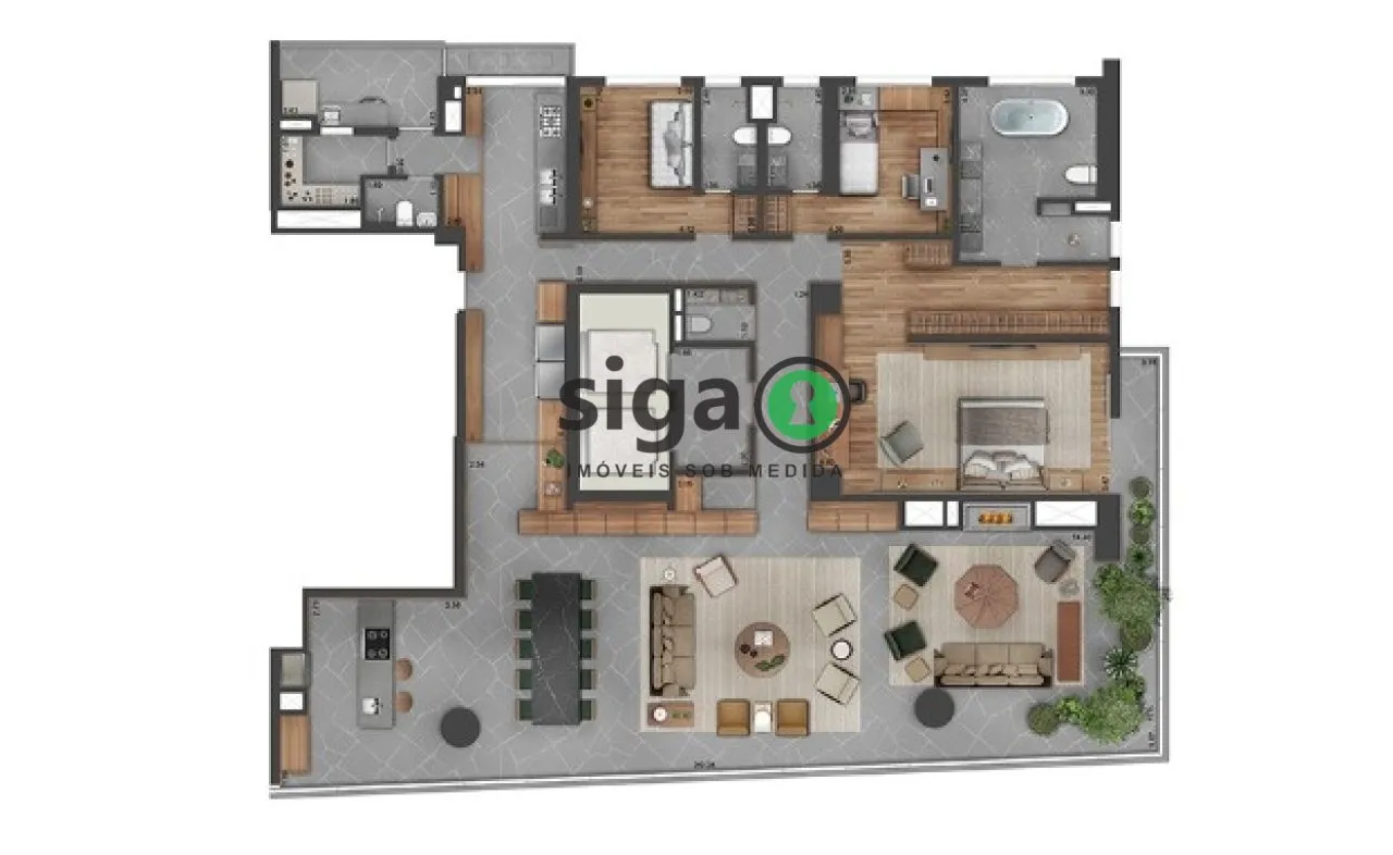 Imagem Apartamento a venda no Itaim Bibi com 3 quartos