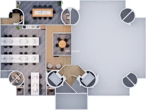 Imagem Conjunto comercial mobiliado para locação no Jd. Paulistano.