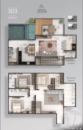 Imagem Apartamentos com 2 Suítes e 2 Vagas de Garagem na Praia Brav
