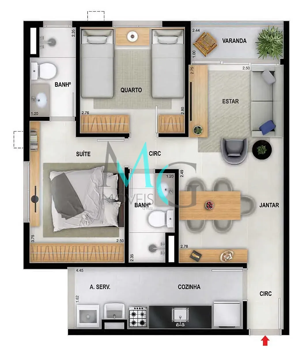Imagem Cobertura Duplex à venda 3 Quartos 1 Suite 2 Vagas 150.52M² Freguesia (Jacarepaguá) Rio de Janeiro - RJ | Mode Freguesia