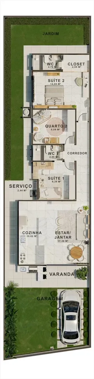 Imagem Casa com 3 Quartos à Venda, 141 m² em Parque Hawaí - Eusébio