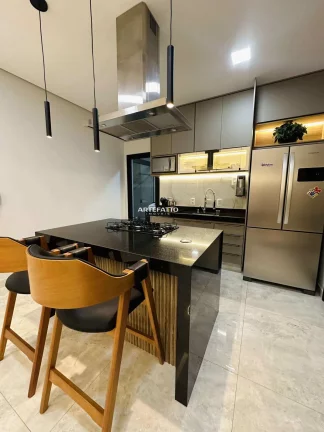 Imagem Casa à venda em Franca, Residencial Tellini, PORTEIRA FECHADA e 3 suítes