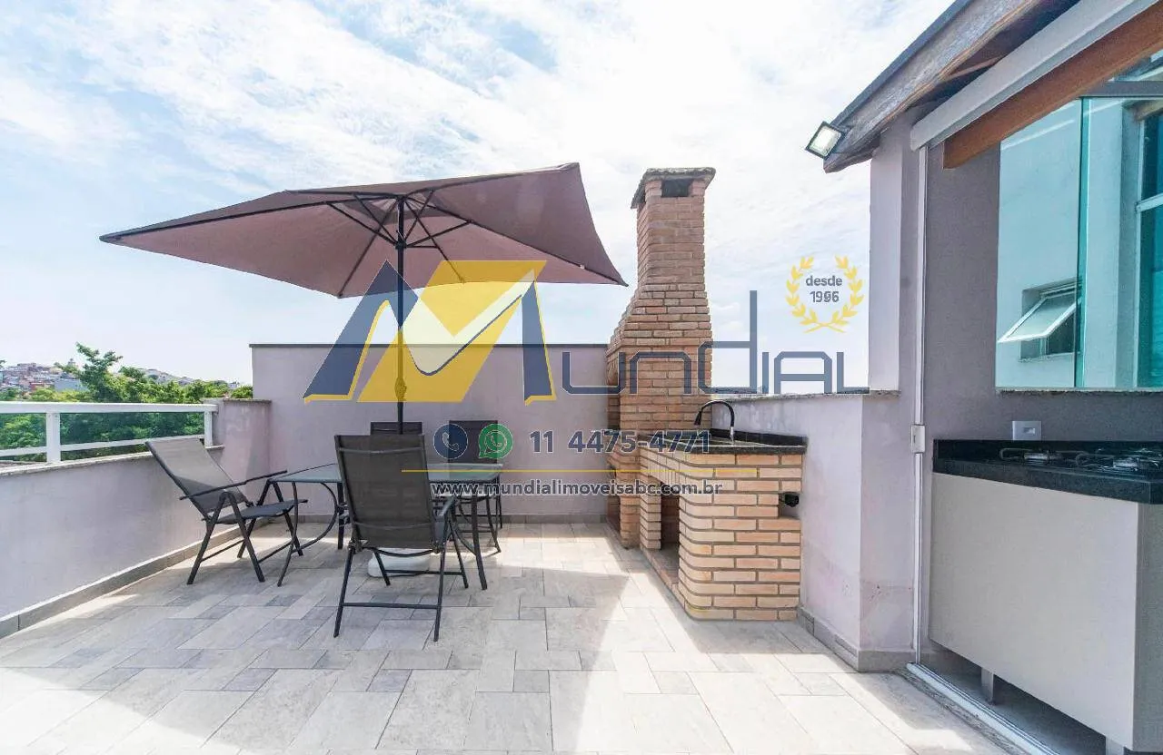 Foto do imóvel Cobertura Mobiliada para Locação com 91 m² e Área Gourmet em Santo André