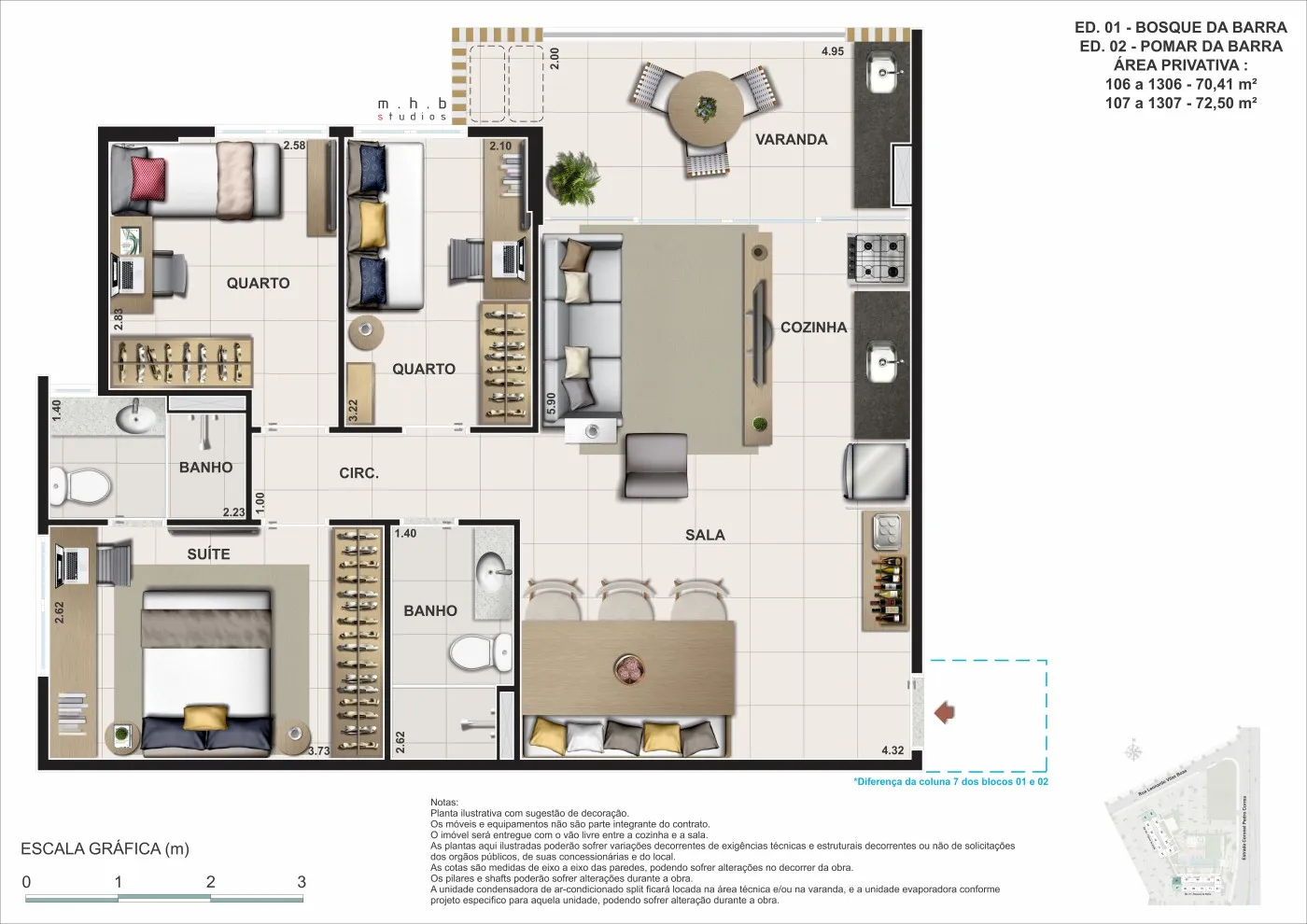 Imagem Apartamento para Venda em Rio de Janeiro, Barra Olimpica, 3 dormitórios, 1 suíte, 2 banheiros, 1 vaga