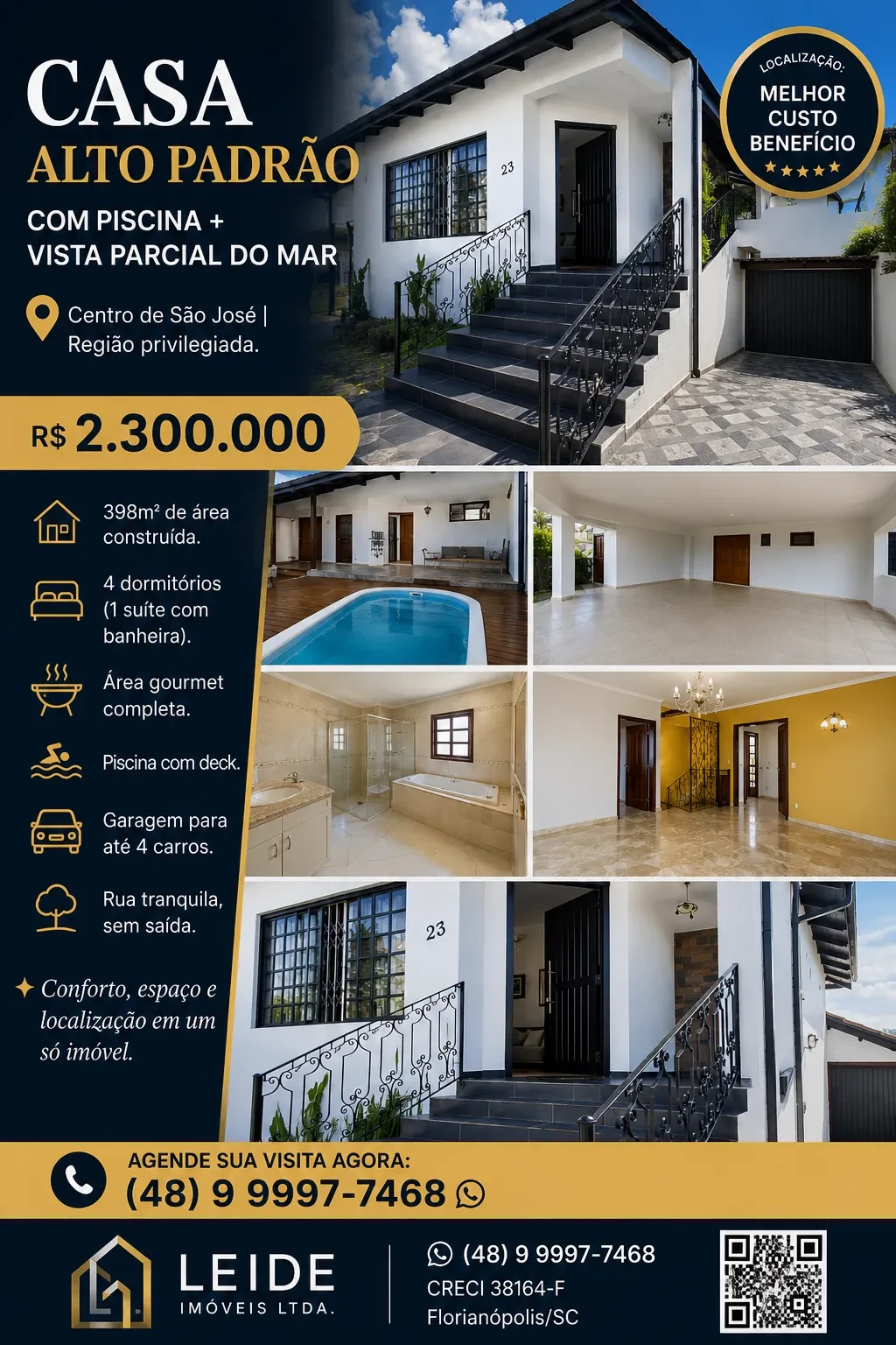 Imagem Sobrado com 4 Quartos à Venda, 380 metros em Centro - São José