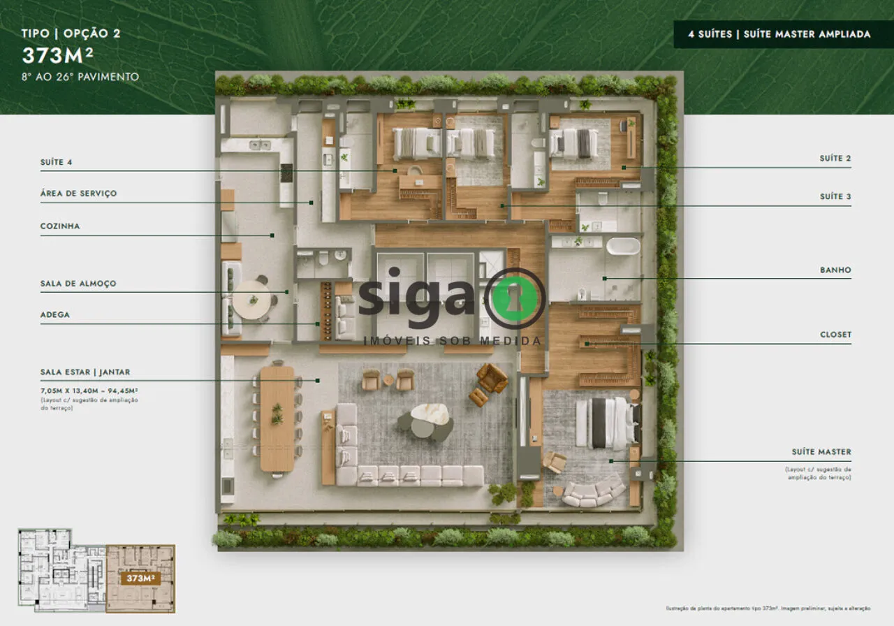 Imagem Apartamento para venda em Moema 04 suítes, São Paulo - SP