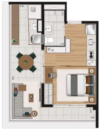Imagem NEX ONE FARIA LIMA - Studio de 24m² (Unidade de Revenda), excelente para morar ou investir!!