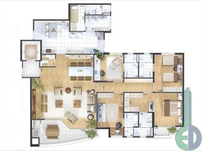 Imagem Condomínio Edifício Unique São Caetano, apartamento à venda com 4 quartos em Caetano São Caetano do Sul SP