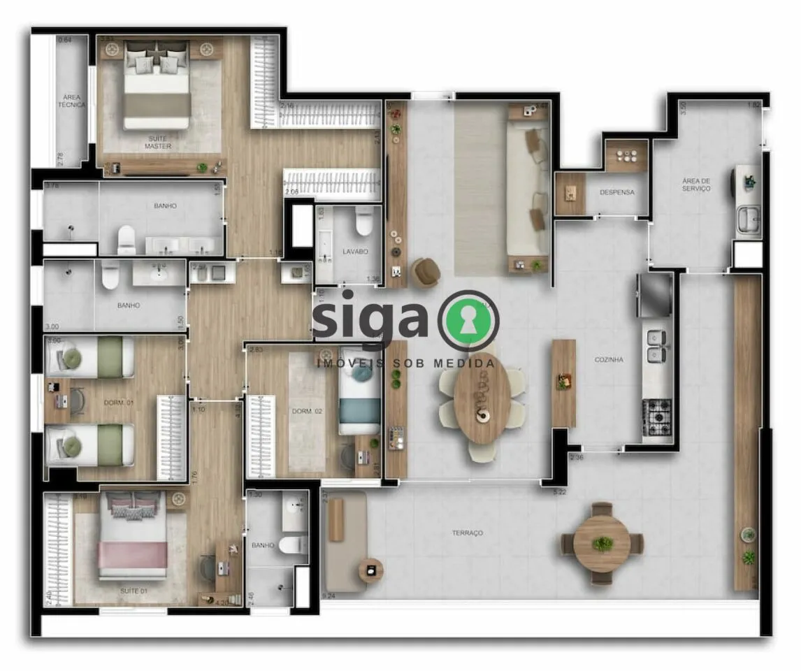 Imagem Apartamento Alto Padrão 3 suítes e 2 vagas na Vila Clementino com Lazer Completo