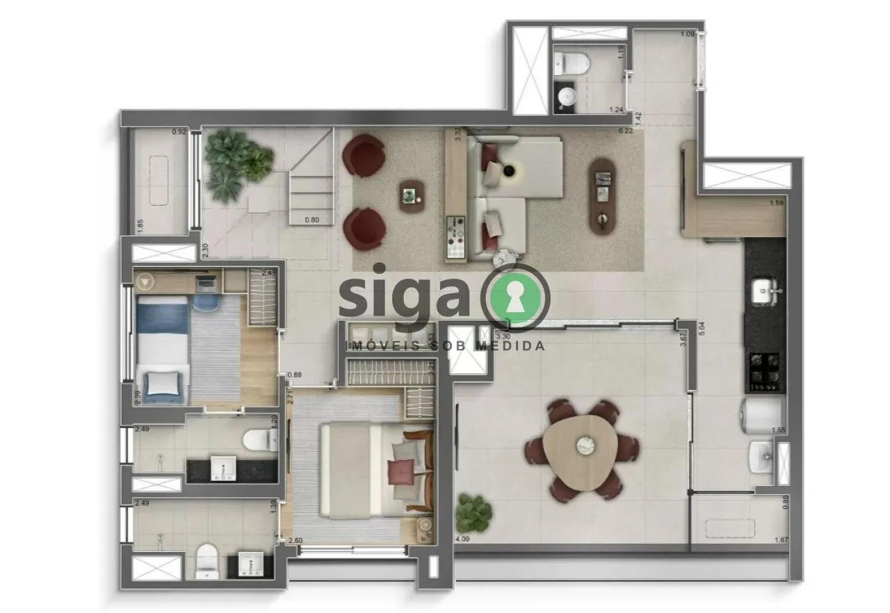 Imagem Cobertura Duplex para venda na Vila Romana 03 suítes, São Paulo - SP