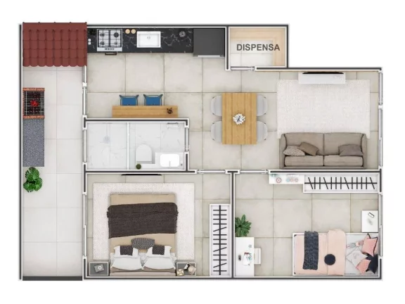 Imagem Casa com 2 dormitórios à venda, 51 m² por R$ 330.000,00 - Guilhermina - Praia Grande/SP