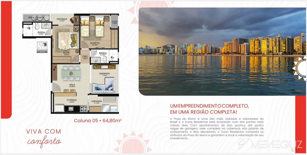 Imagem Apartamento 2 quartos na planta em Guarapari - Resiencial Duna, empreendimento na quadra do mar com lazer completo em 100 meses
