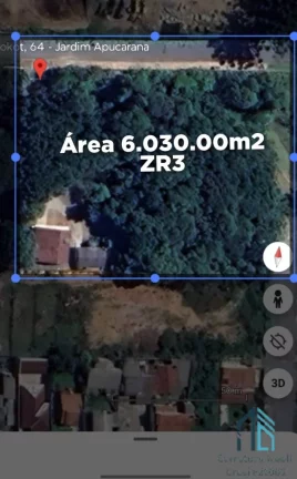 Imagem Terreno com área de 6.030 mil m², ZR3 pode const até 6 Pavimentos +2 em Almirante Tamandaré PR