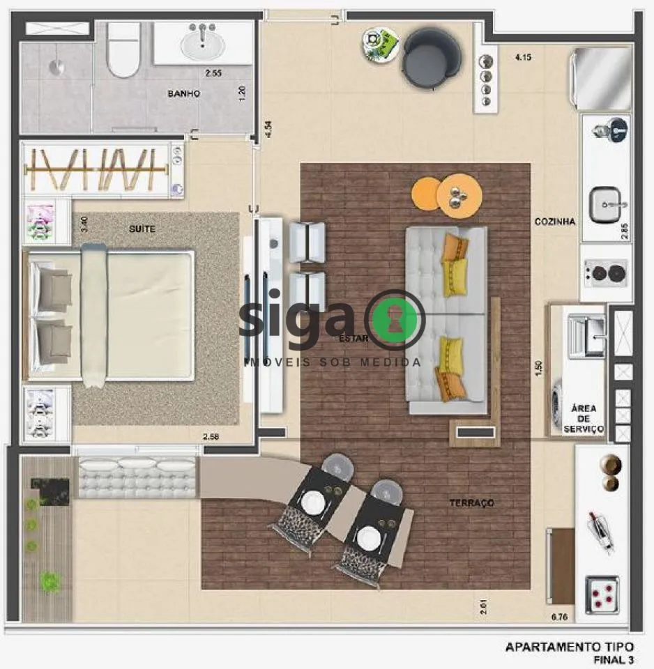 Imagem Apartamento à venda 1 Quarto, 1 Vaga, 48m², Moema - SP