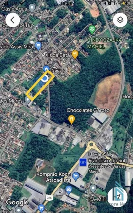Imagem Área total de terreno 6.400m², casa investimento, em São Francisco do Sul SC