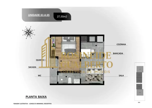 Imagem Breve Lançamento no Porto Novo com metragem de 27,55 m² à 44,89m².