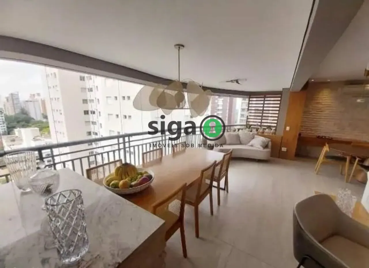 Imagem Apartamento à venda no Brooklin | 135m² | 3 suítes | Varanda gourmet envidraçada | Lazer completo |